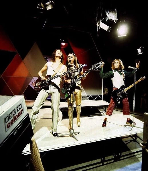 Slade - Pop Group seen here in rehearsals at the Coventry studios of Top of