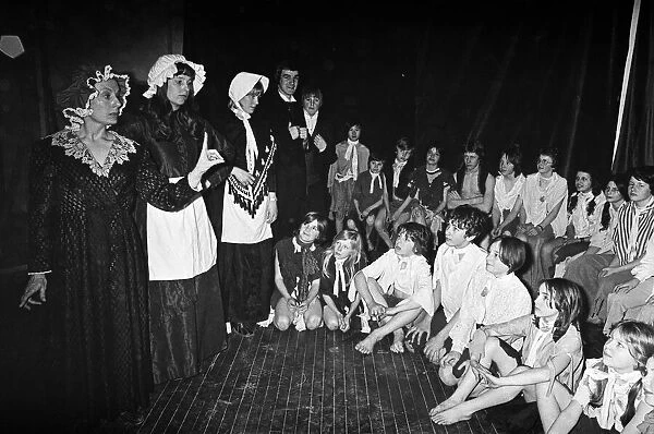 Southlands School children, dress rehearsal. Middlesbrough. 1977