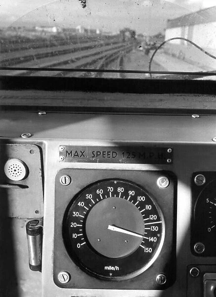 The speedometer tops 140 m. p. h. on the Inter-City 125 Tees-Tyne Pullman on 23rd September