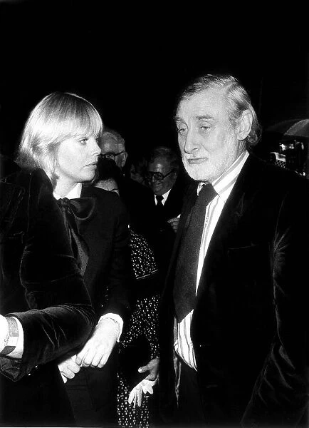 Spike Milligan July 1980 Goon Comedian arrives at Peter Sellers with Britt Ekland