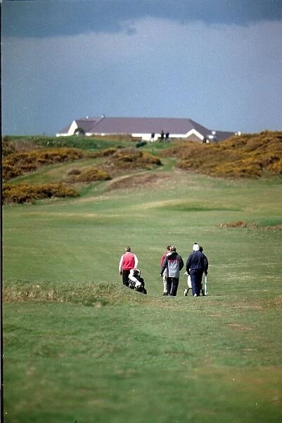 Sport - Golf - Royal Porthcawl - A general shot of golfers playing the course at Royal