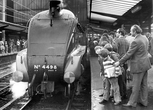 Steam engine No. 4498 the Sir Nigel Gresley at Carlisle Station on 6th October, 1973