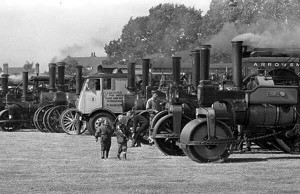 A Steam engine rally in full flow at Hinckley, Leicestershire. 5th September 1983