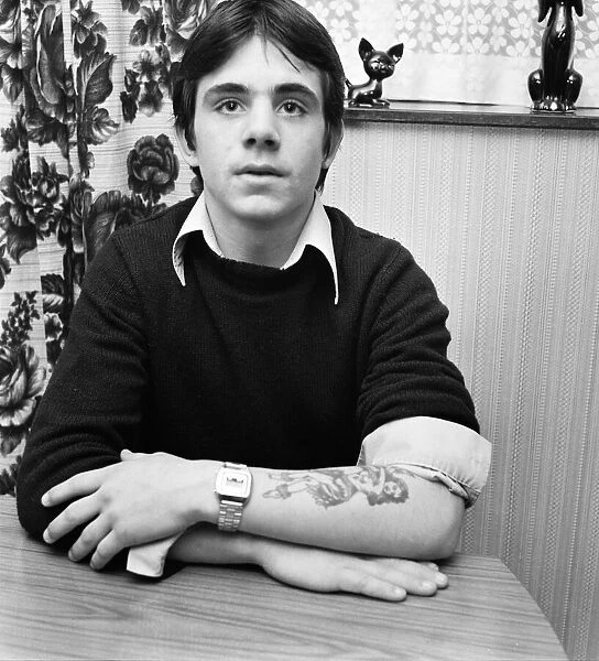 Stephen Purdue, refused by the Merchant Navy because of his tattoos. 24th February 1979