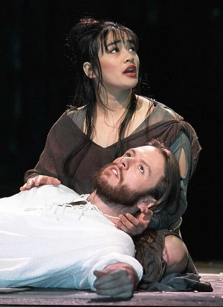 Steve Balsamo Actor as Jesus and Joanna Ampil as mary Magdalene in Jesus Christ Superstar