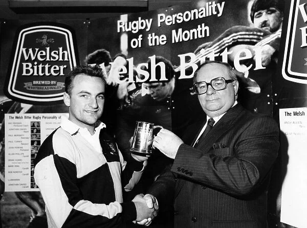 Steve Fealey, Newbridge RFU, April 1990. Rugby Personality of the Month