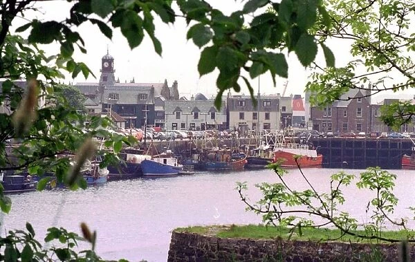 STORNOWAY general view of town and harbour