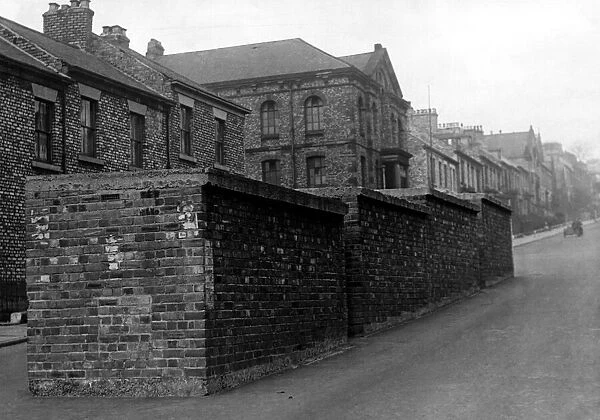 The surface street air raid shelters in Glouster Street near Scotswood Road, Newcastle