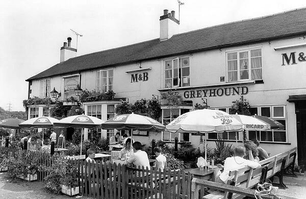 Taken on the day of a boat rally. The Greyhound pub at Sutton Stop, Hawkesbury Junction