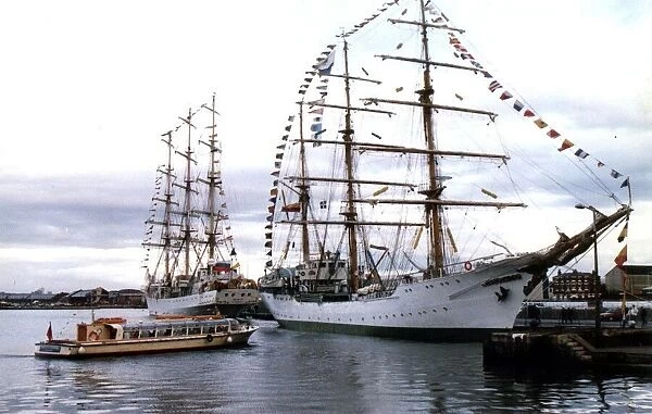 Tall Ships Race July 1993. Two ships docked