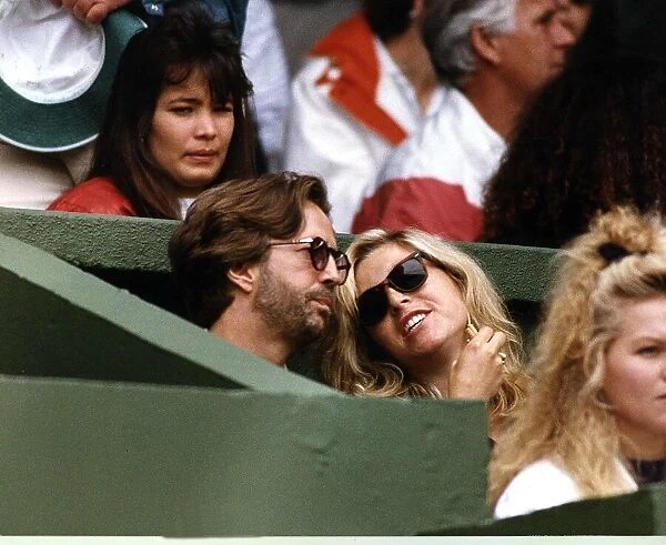 Tatum O Neal Actress wife of Tennis star John McEnroe watches him playing with her