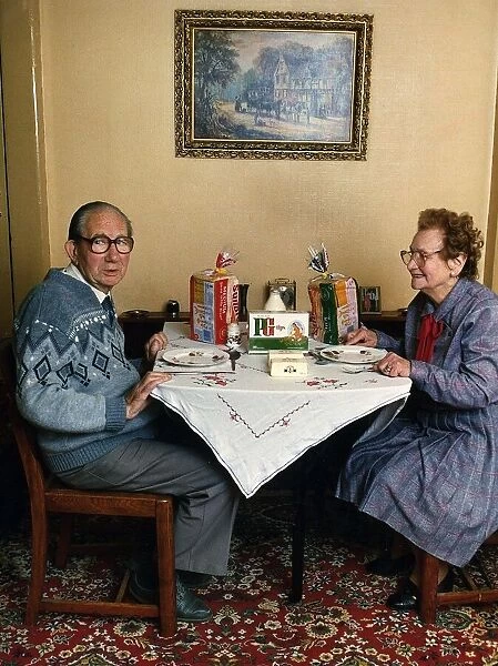 Ted And Alice Barham pensioners and the food they bought on a wild spending spree with