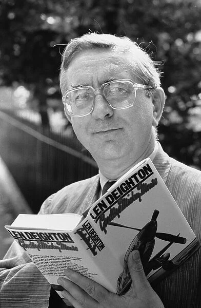 Thrillr writer Len Deighton pictured at the Carlton Towers Hotel in London