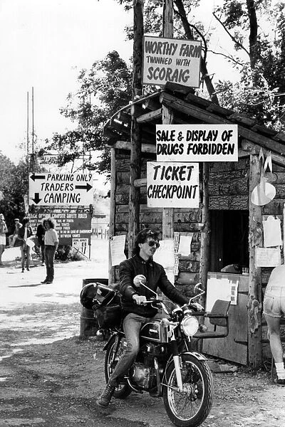 Ticket Checkpoint at the Glastonbury Festival 1984
