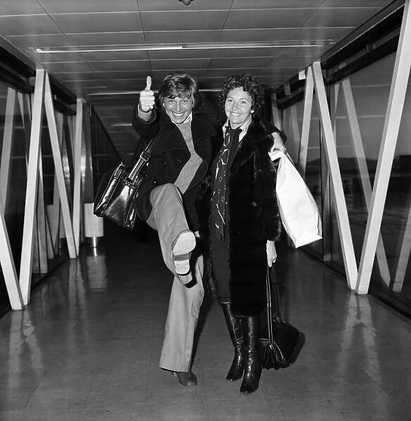 Tommy Steele and his wife, Anne, at Heathrow Airport after arriving from the south of