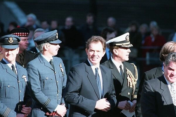 Tony Blair the Labour party leader at a Gulf War memorial service at St Pauls Cathedral