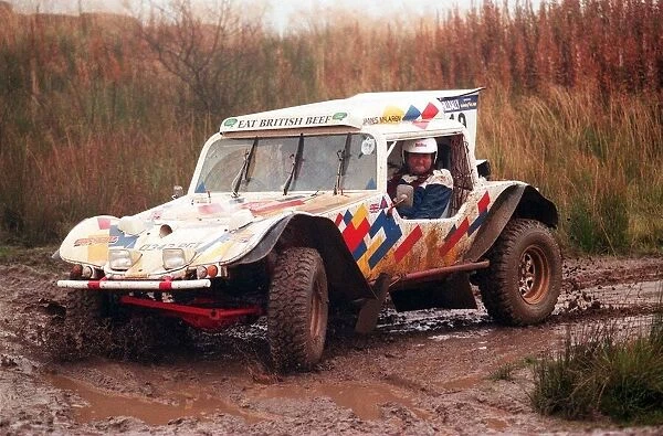 TONY MASON AT KNOCKHILL RACING CIRCUIT November 1998 Driving car in mud