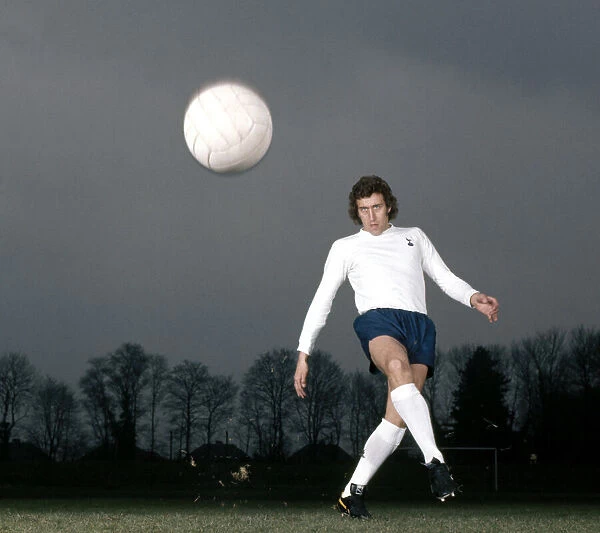 Tottenham Hotspur footballer Martin Chivers in training Circa 1972