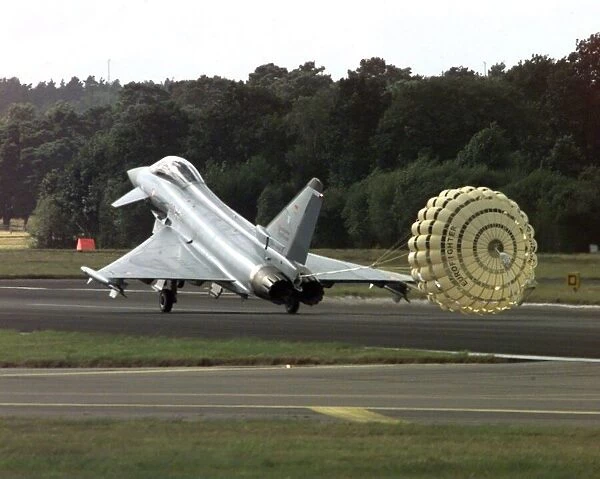 Typhoon Eurofighter lands at Farnborough Air Show. 7th September 1998