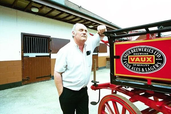 The Vaux Brewery in Sunderland - Bob Stobbart, 51, in the now empty stables 5 July 1999