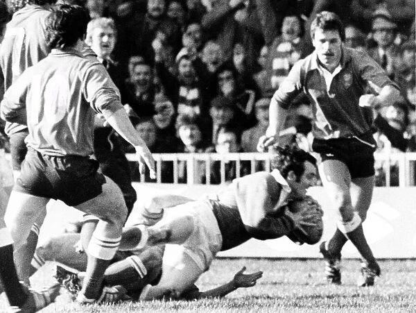 WALES V FRANCE 1978: PICTURE SHOWS: Phil Bennett goes over for his first try