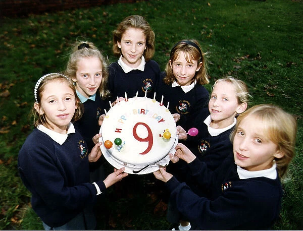 Walton Sextuplets are nine years old are waiting for their birthday L-R Sarah Hannah
