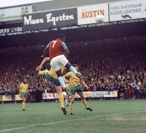 West Ham United footballer Clyde Best in action during a league match against Norwich