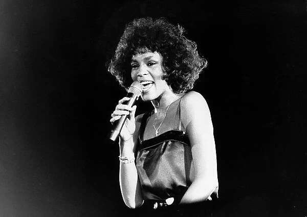Whitney Houston at her first British date April 1988