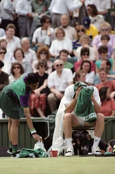 Wimbledon Tennis. McEnroe v. Edberg. July 1991 91-4197-254