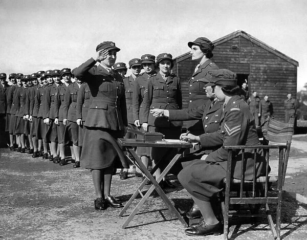 Women of the ATS Pay Parade April 1940