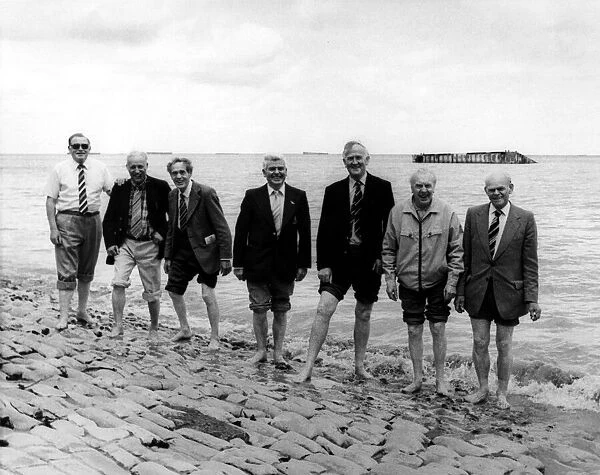 World War Two - Second World War - Pictured from the left D-Day veterans: Abe Armstrong