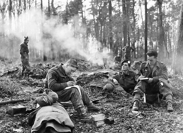 WW2 - British soldiers of Second Army Front in Reichwald Forest with Pte Harold Portlock