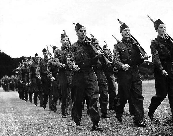 WW2 Home Guard Parade of 2, 000 members of the Local Defence Volunteers in