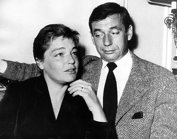 Yves Montand, April 1982, with his wife of 21 years actress Simone Signoret