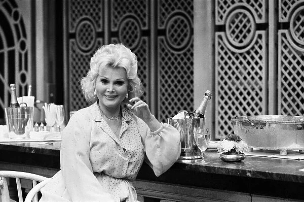 Zsa Zsa Gabor in London. 6th July 1980