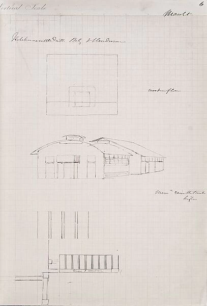 Isambard Kingdom Brunel sketch: Renkioi hospital buildings, 1855