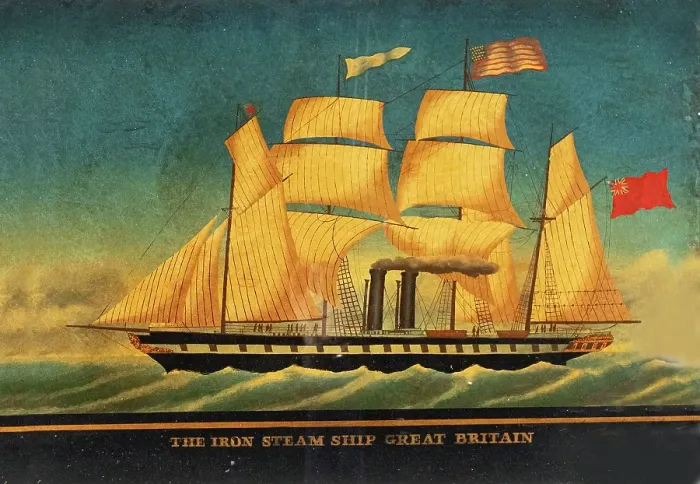 Framed Print : Print of the SS Great Britain in 1852 Framed Print : Print of the SS Great Britain in 1852