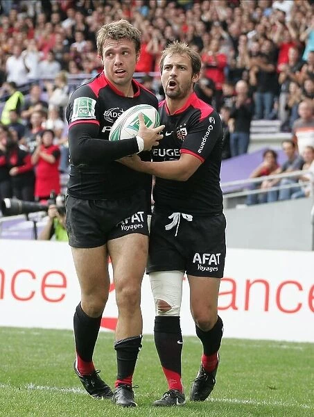 Vincent Clerc & Elissalde Celbrate The Opening Try