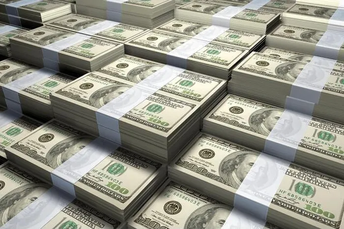 Framed Print : 100 US Dollar Bills 3D Rendering Print