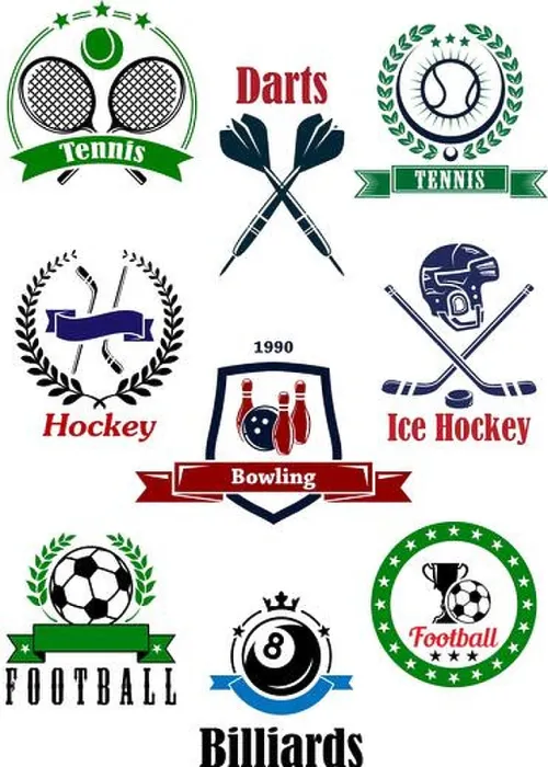 Framed Print : Assorted Games Print Featuring Tennis, Darts, Ice Hockey and More Framed Print : Assorted Games Print Featuring Tennis, Darts, Ice Hockey and More