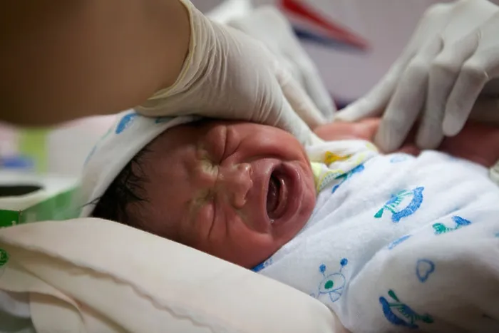 Framed Print : A Baby Cries Through Immunization Print Framed Print : A Baby Cries Through Immunization Print