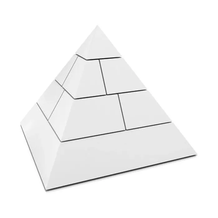 Framed Print : 3D Pyramid Print on White Background Framed Print : 3D Pyramid Print on White Background