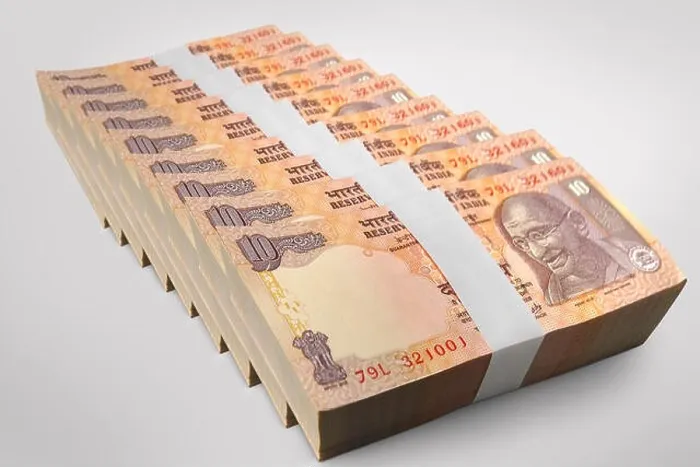 Framed Print : Ten Rupees Note Bundles Print Framed Print : Ten Rupees Note Bundles Print