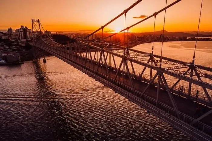 Framed Print : Cable Stayed Bridge Print - Florianopolis Sunset Framed Print : Cable Stayed Bridge Print - Florianopolis Sunset