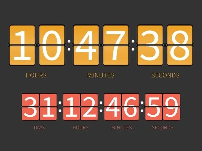 Framed Print : Colorful Flip Countdown Timer Print Framed Print : Colorful Flip Countdown Timer Print