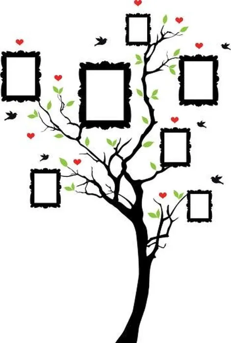 Framed Print : Family Tree Print with Ornate Frames