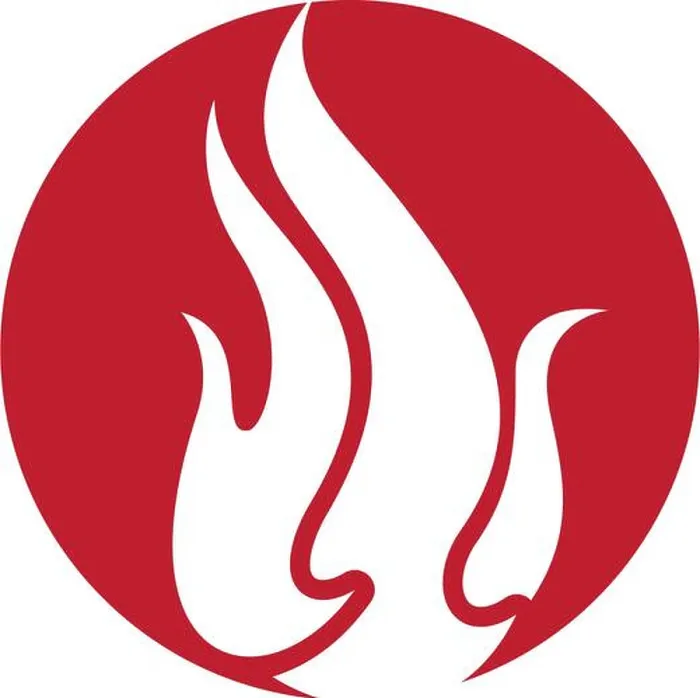 Framed Print : Fire Logo Print Template Vector Icon