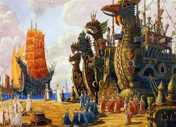 Framed Print : The Fleet of the Hyperboreans Print Framed Print : The Fleet of the Hyperboreans Print