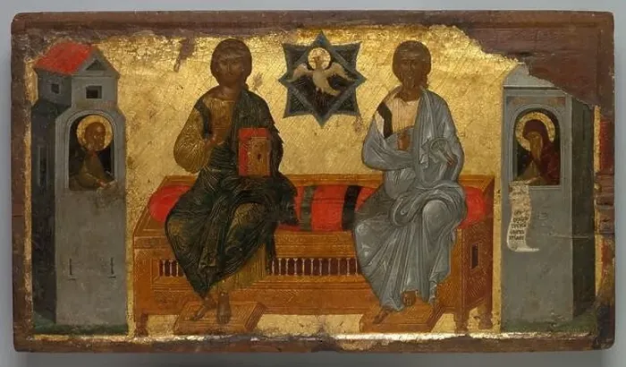 Framed Print : Icon of the New Testament Trinity Print