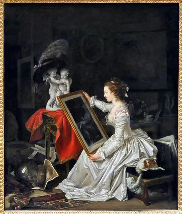 Framed Print : The Interesting Student Print, Oil on canvas Framed Print : The Interesting Student Print, Oil on canvas